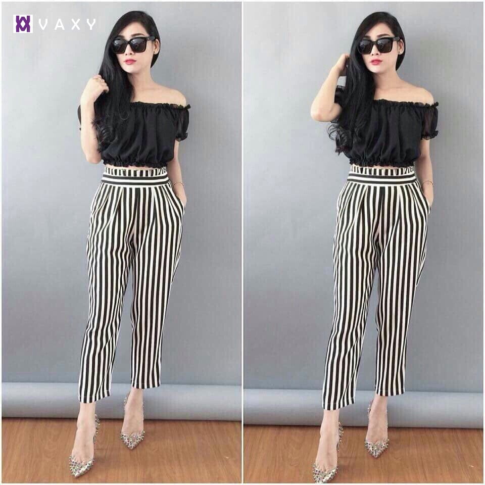 Mặc đồ sọc dọc - một trong các cách phối đồ đẹp cho nữ thấp lùn đi chơi được ưa chuộng Mặc đồ sọc dọc - một trong các cách phối đồ đẹp cho nữ thấp lùn đi chơi được ưa chuộng